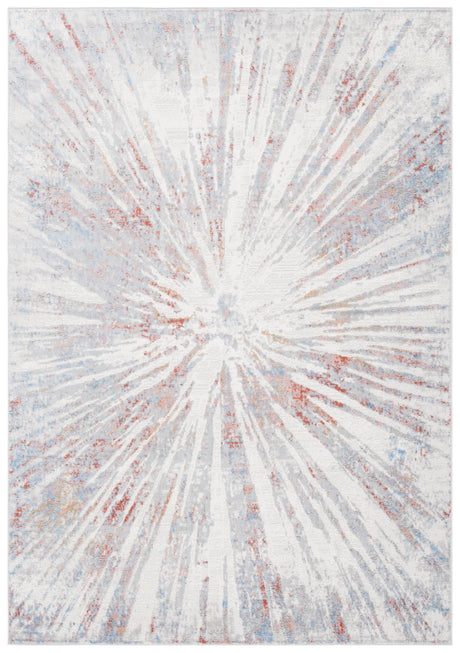 Safavieh Amelia 4'-5" x 6'-5" Rug in Grey / Rust