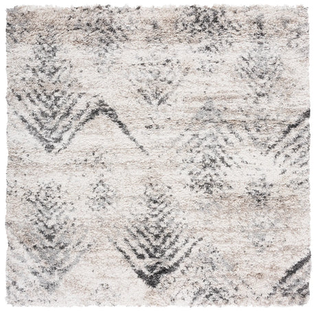 Safavieh Iceland Shag 6'-7" x 6'-7" Rug in Cream / Grey