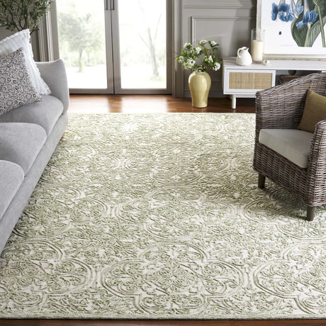 Safavieh Martha Stewart 10'-0" x 14'-0" Rug in Ivory / Green
