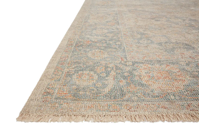 Loloi Priya Pry-08 Bone/Bluestone Rugs - rug corner