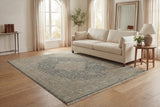 Dynamic Rugs Solace 17920 Power Loomed Traditional Beige/Blue Rug - Room