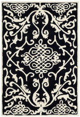Safavieh Soho 2'-0" x 3'-0" Rug in Black / Ivory