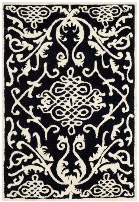 Safavieh Soho 2'-0" x 3'-0" Rug in Black / Ivory