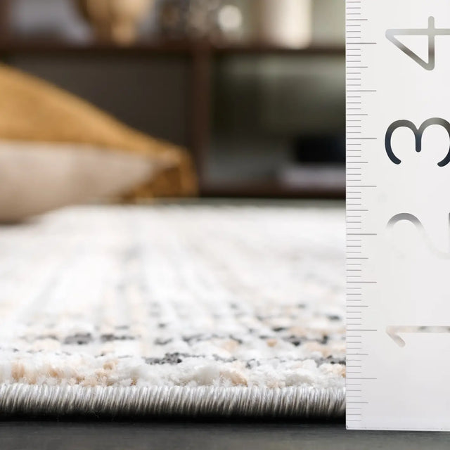 Safavieh Mila 4'-0" x 6'-0" Rug in Beige / Ivory Black