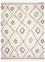 Safavieh Moroccan Fringe Shag 8'-0" x 10'-0" Rug in Ivory / Beige