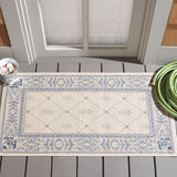 Safavieh Courtyard 2'-0" x 3'-7" Rug in Natural / Blue