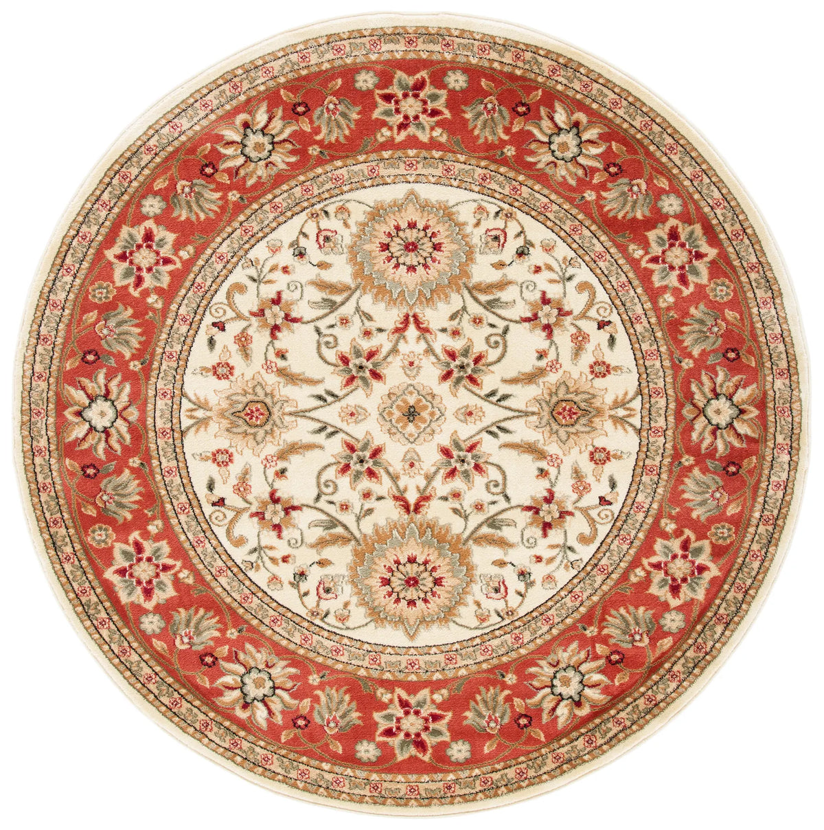 Safavieh Lyndhurst 6'-0" x 6'-0" Rug in Ivory / Rust