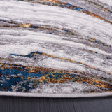 Safavieh Amelia 6'-7" x 6'-7" Rug in Grey / Blue Gold
