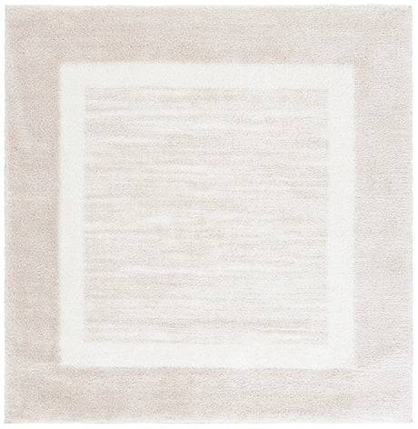 Safavieh Tahoe Shag 6'-7" x 6'-7" Rug in Beige / Ivory