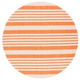 Safavieh Courtyard 5'-3" x 5'-3" Rug in Terracotta / Beige