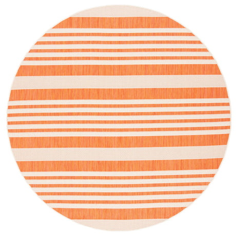 Safavieh Courtyard 5'-3" x 5'-3" Rug in Terracotta / Beige