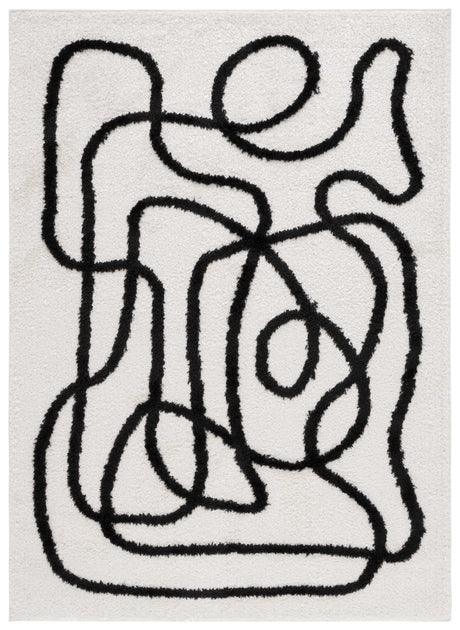 Safavieh Norway 4'-0" x 6'-0" Rug in Ivory / Black