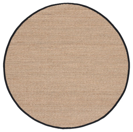 Safavieh Natural Fiber 6'-0" x 6'-0" Rug in Natural / Black