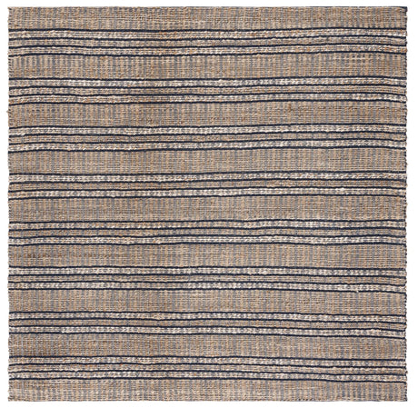 Safavieh Natural Fiber 6'-6" x 6'-6" Rug in Navy / Natural