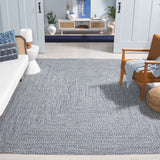 Safavieh Braided 10'-0" x 14'-0" Rug in Dark Blue / Ivory