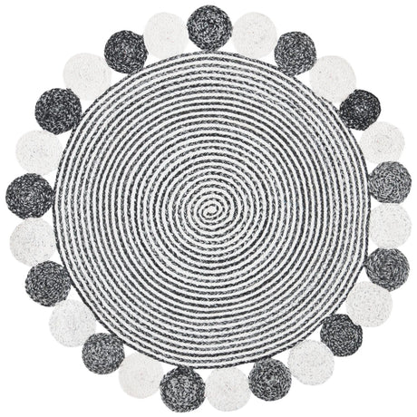 Safavieh Cape Cod 3'-0" x 3'-0" Rug in Charcoal / Ivory