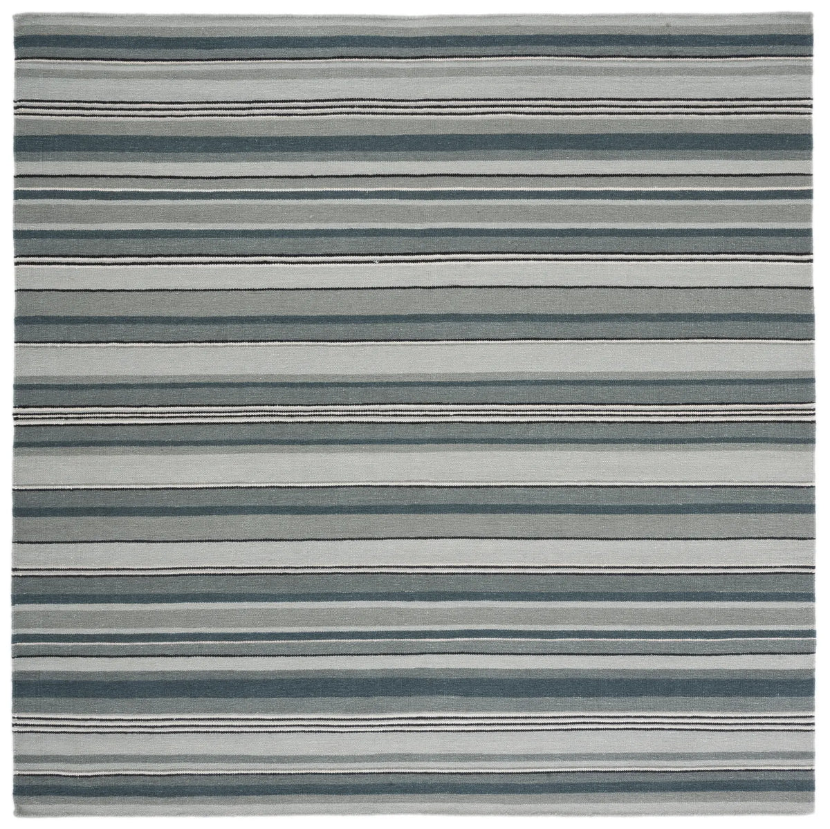 Safavieh Striped Kilim 7'-0" x 7'-0" Rug in Grey