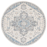 Safavieh Micro-Loop 5'-0" x 5'-0" Rug in Ivory / Navy