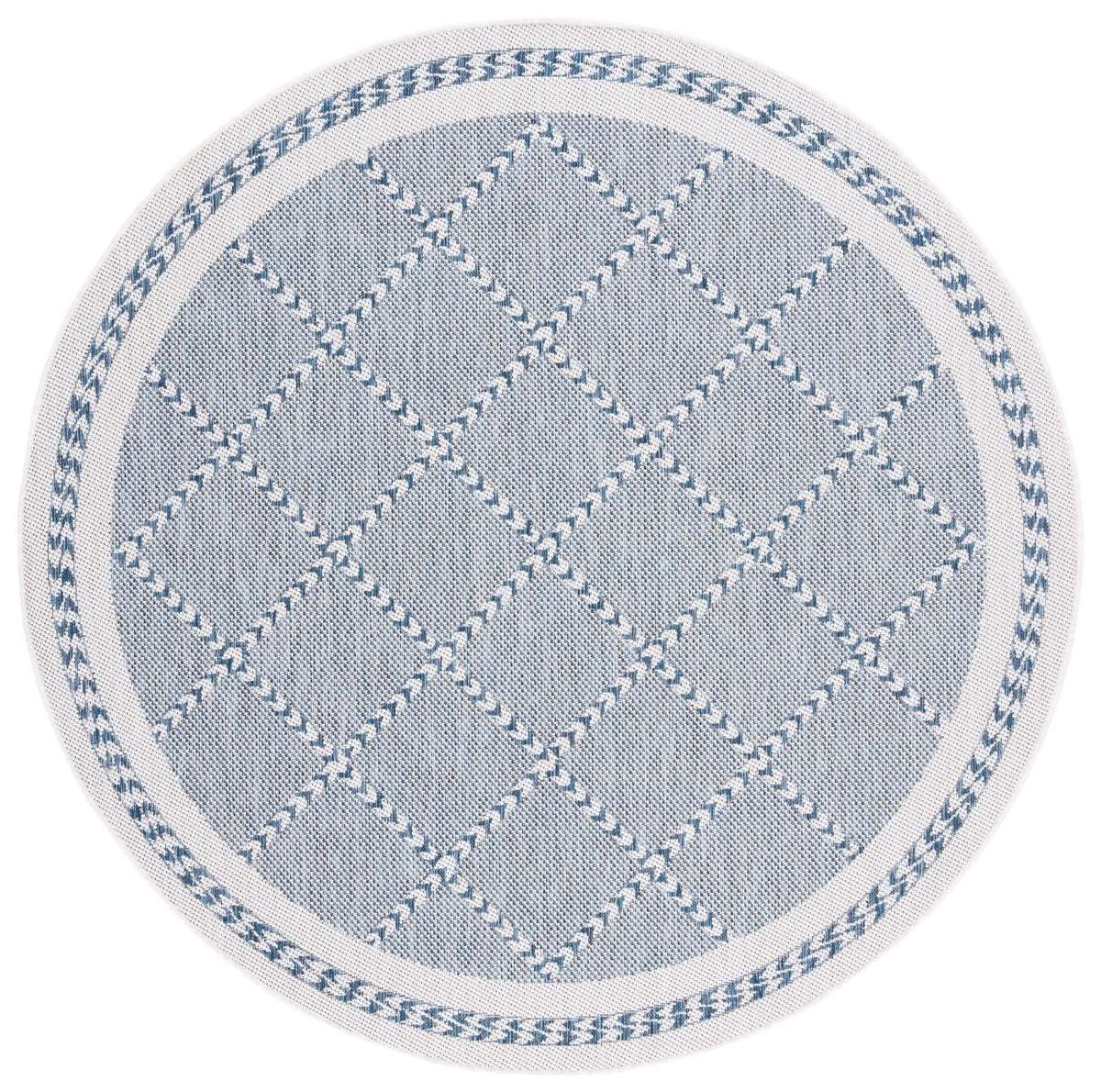 Safavieh Courtyard 6'-7" x 6'-7" Rug in Navy / Ivory