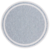 Safavieh Courtyard 6'-7" x 6'-7" Rug in Navy / Ivory