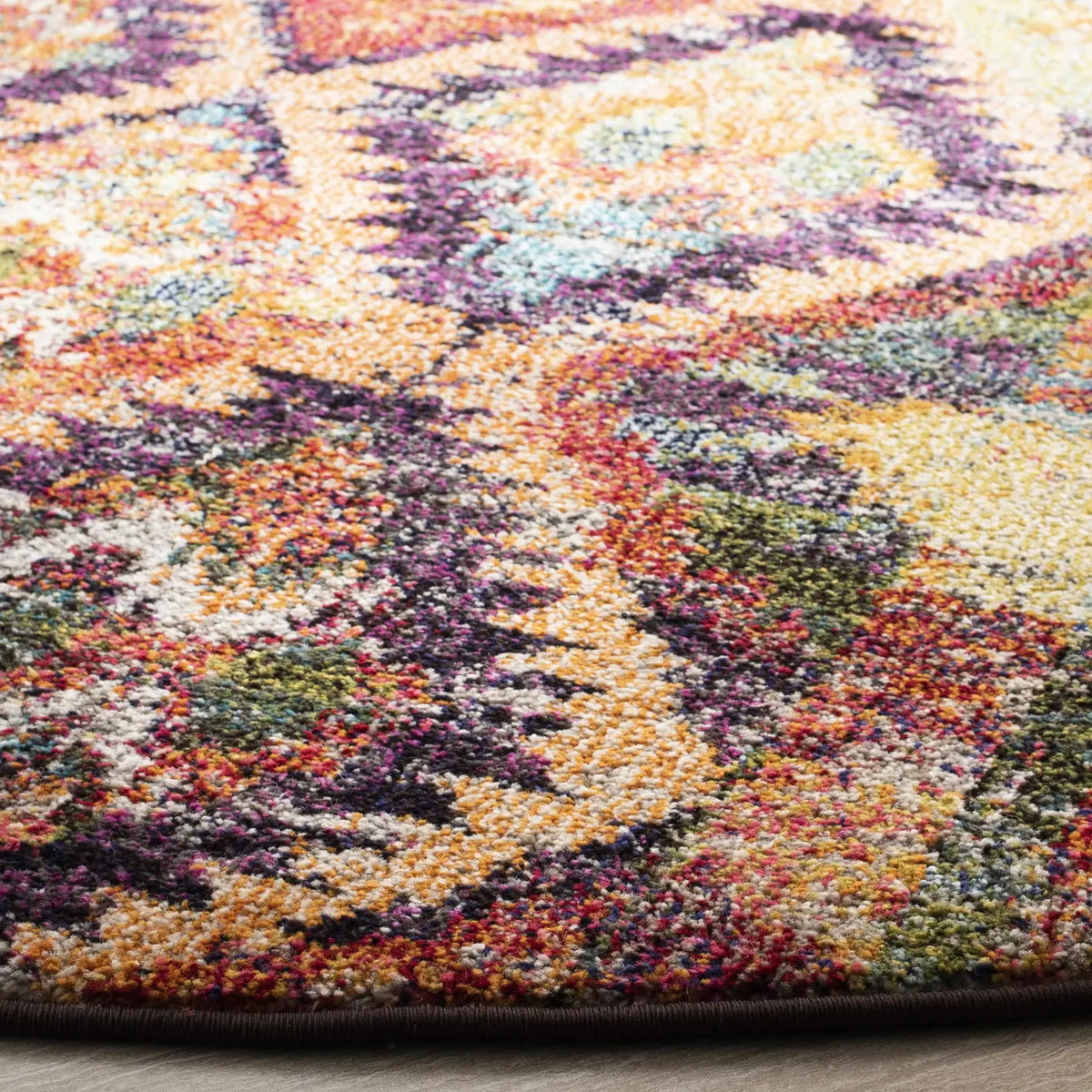Safavieh Monaco 6'-7" x 6'-7" Rug in Purple / Orange