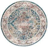 Safavieh Carlyle 200 6'-7" x 6'-7" Rug in Turquoise / Ivory