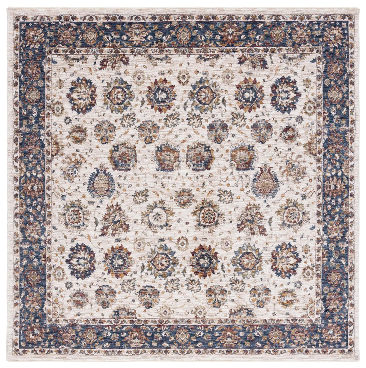 Safavieh Heirloom 700 6'-7" x 6'-7" Rug in Ivory / Navy