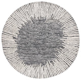 Safavieh Abstract 6'-0" x 6'-0" Rug in Black / Ivory