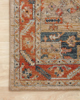 Loloi Jocelyn Joc-01 Sand/Multi Rugs - corner on wood