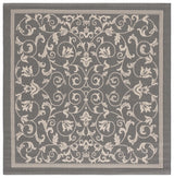 Safavieh Courtyard 6'-7" x 6'-7" Rug in Grey / Natural