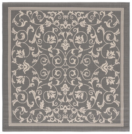 Safavieh Courtyard 6'-7" x 6'-7" Rug in Grey / Natural