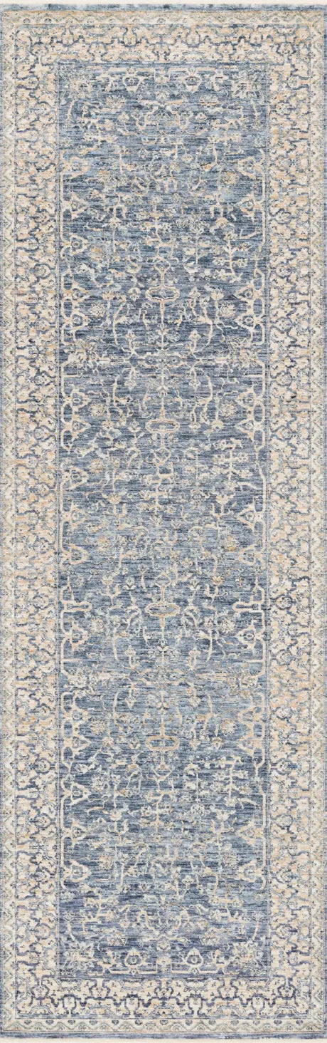 Loloi Pandora Pan-04 Dark Blue / Ivory Rugs - runner flat