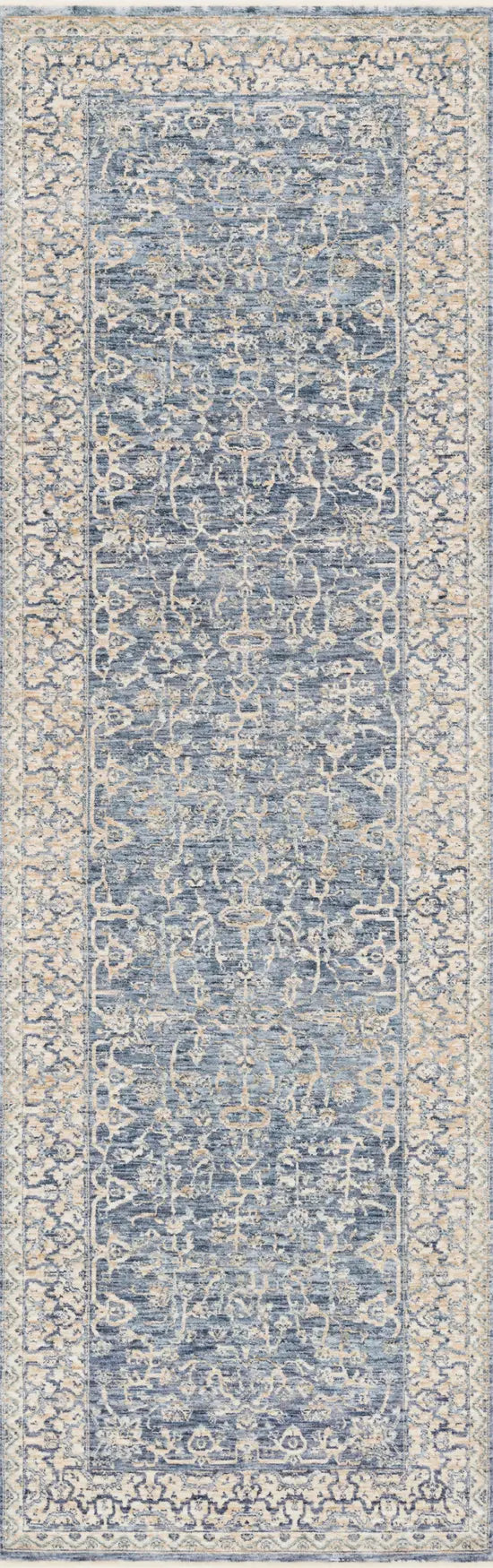Loloi Pandora Pan-04 Dark Blue / Ivory Rugs - runner flat