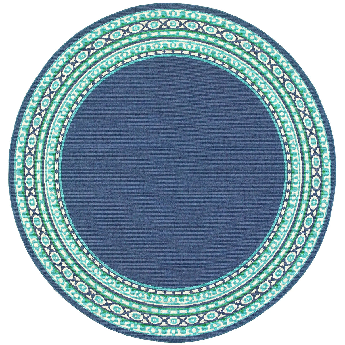 Oriental Weavers Sphinx Meridian 9650B Navy / Green Rugs - main flat