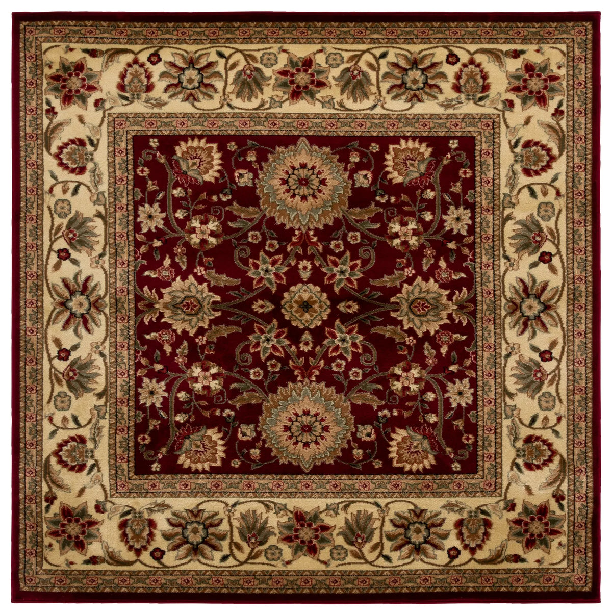 Safavieh Lyndhurst 5'-3" x 5'-3" Rug in Red / Ivory
