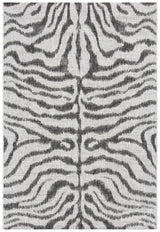 Safavieh Courtyard 4'-0" x 5'-7" Rug in Grey / Black