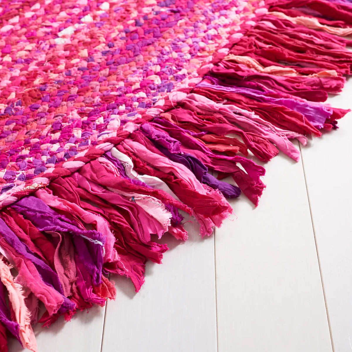 Safavieh Braided 5'-0" x 8'-0" Rug in Pink / Fuchsia