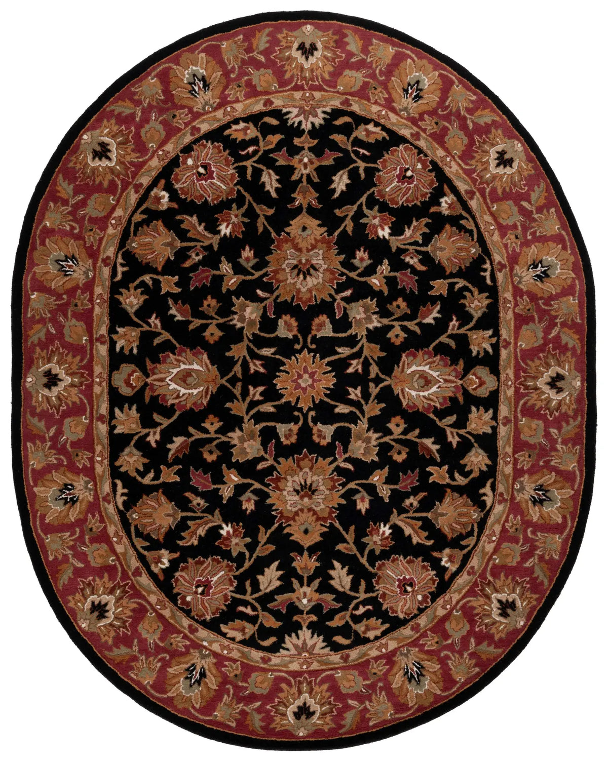 Safavieh Heritage 7'-6" x 9'-6" Rug in Black / Red