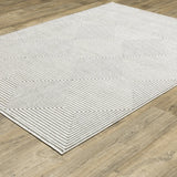 Oriental Weavers Montecito 8111W Grey/ White Rug - angle detail