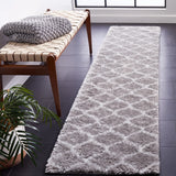 Safavieh Tahoe Shag 2'-0" x 9'-0" Rug in Grey / White