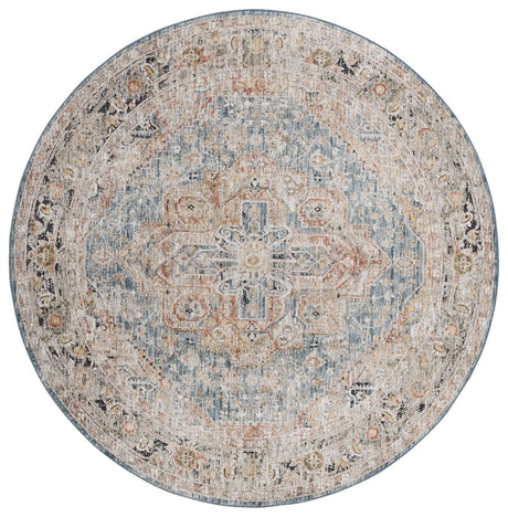Safavieh Silverado 6'-4" x 6'-4" Rug in Blue / Rust