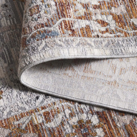 Safavieh Heirloom 700 4'-0" x 6'-0" Rug in Ivory Grey / Rust