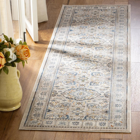 Safavieh Vintage Persian 2'-2" x 10'-0" Rug in Ivory / Light Grey