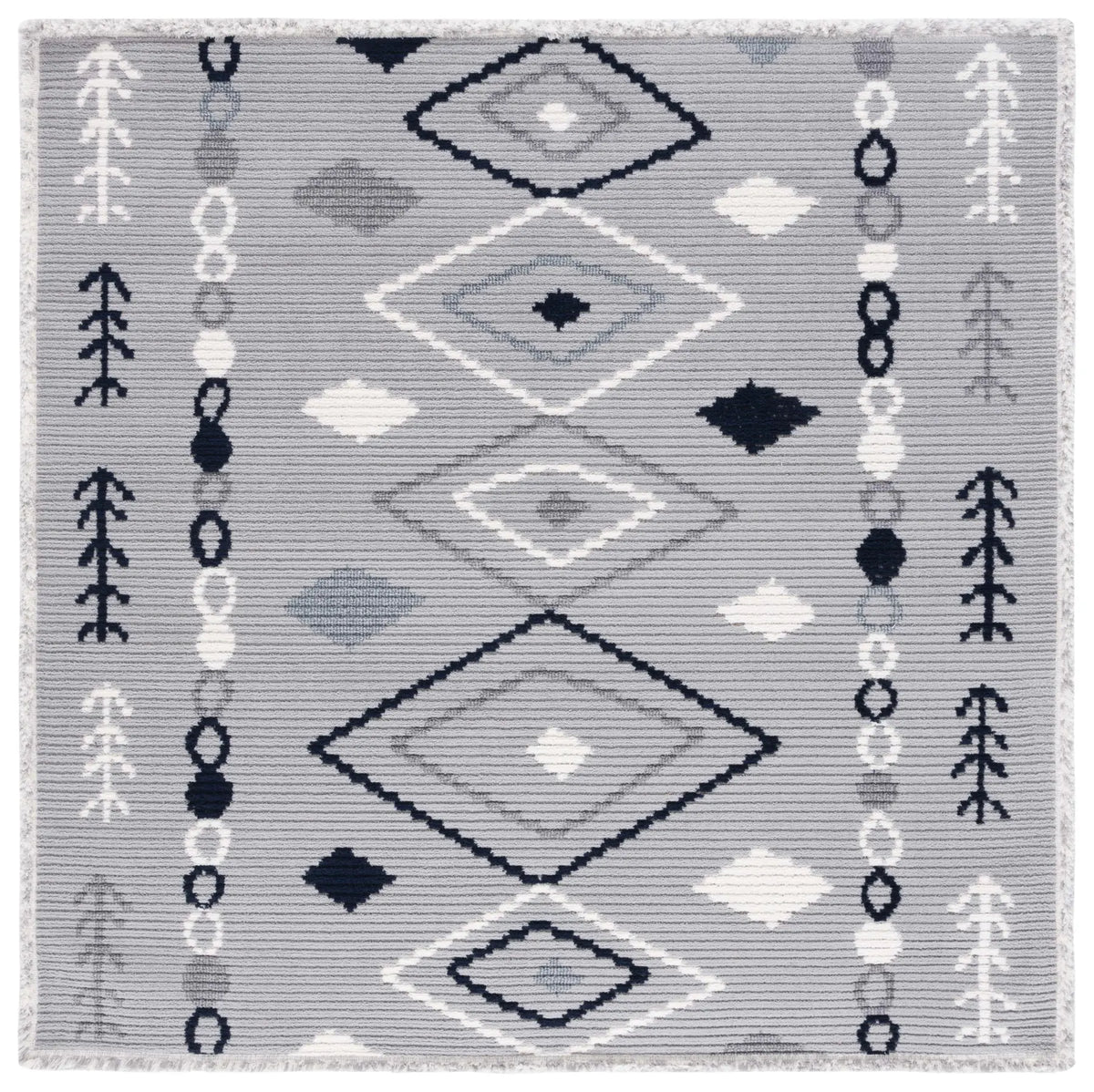 Safavieh Marrakesh 6'-7" x 6'-7" Rug in Grey / Navy