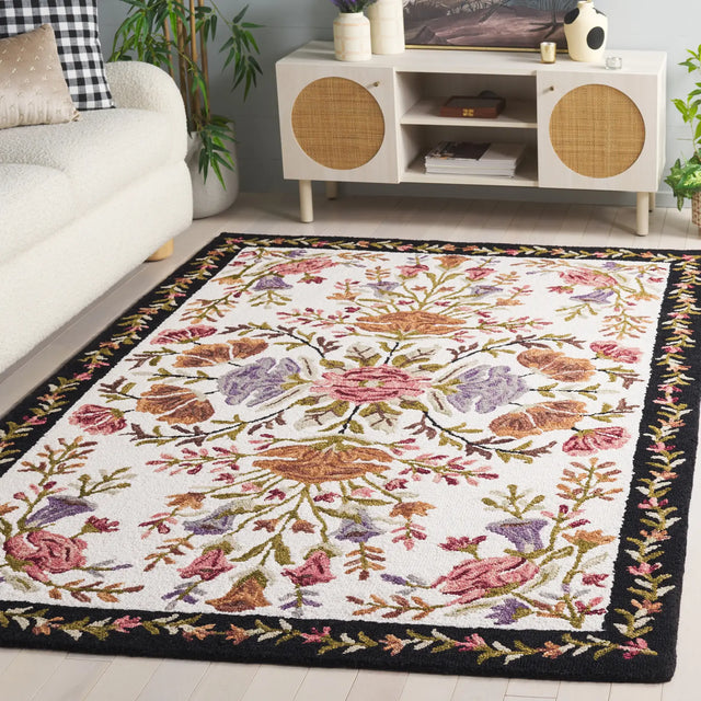 Safavieh Jardin 4'-0" x 6'-0" Rug in Ivory / Black