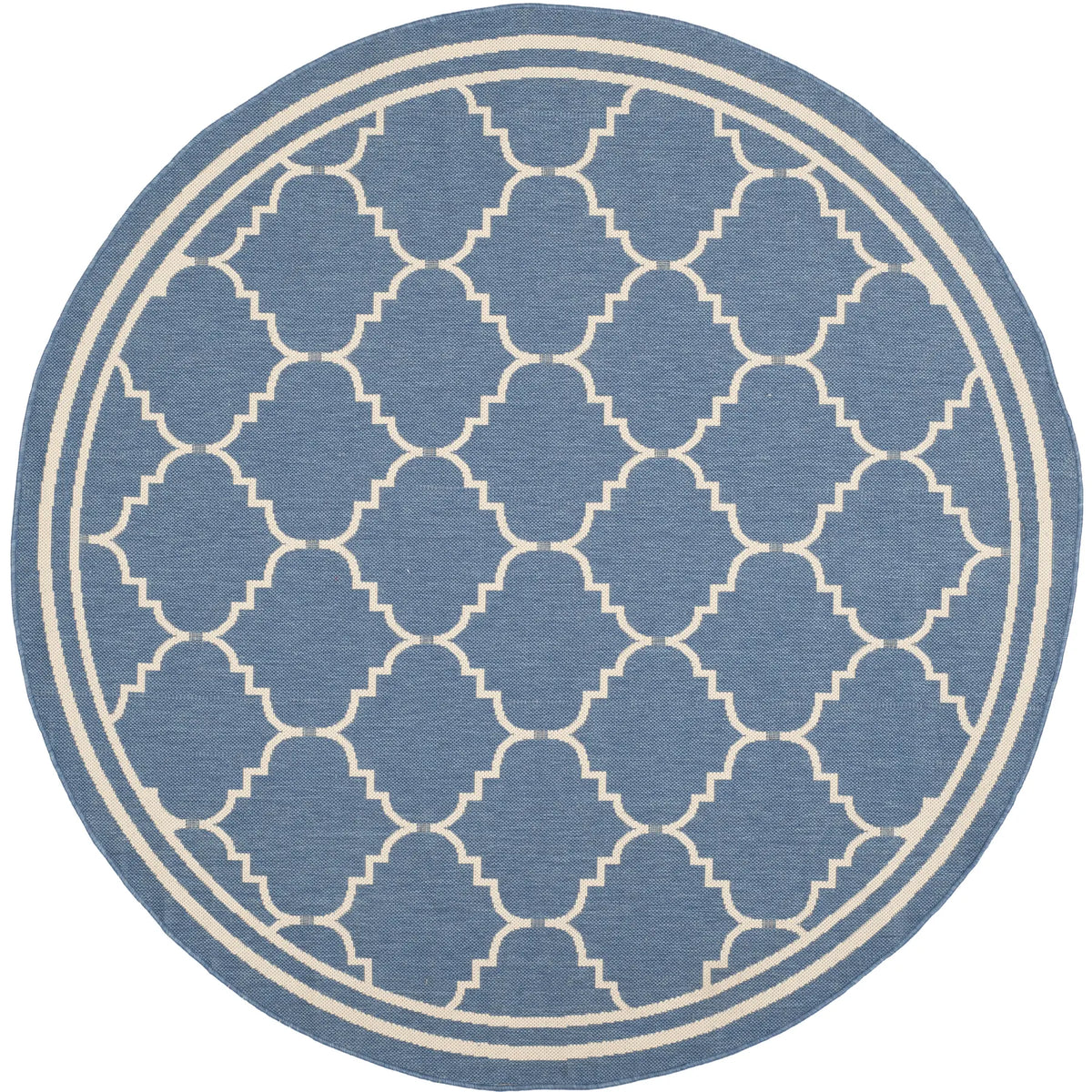 Safavieh Courtyard 6'-7" x 6'-7" Rug in Blue / Beige