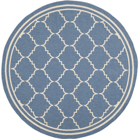 Safavieh Courtyard 6'-7" x 6'-7" Rug in Blue / Beige