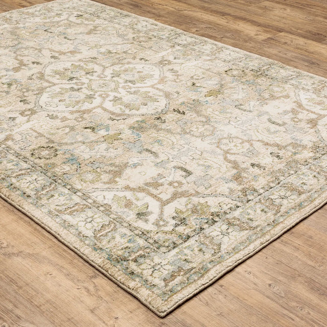 Oriental Weavers Sphinx Andorra 9818G Beige/Ivory Rugs - angle detail