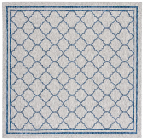 Safavieh Courtyard 6'-7" x 6'-7" Rug in Grey / Navy