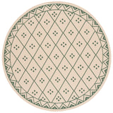 Safavieh Courtyard 6'-7" x 6'-7" Rug in Beige / Green